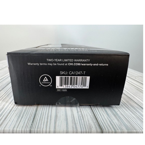 CHI Titanium 1.25 Inch Curling Iron Rose Gold White CA1247-T Dual Voltage 410F - Picture 6 of 6